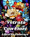 Libro da colorare Vetrata con Fiori