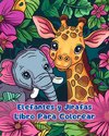 Libro Para Colorear de Elefantes y Jirafas