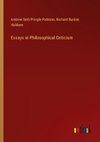 Essays in Philosophical Criticism