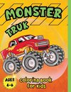 Monster Truck Coloring Book for Kids Ages 4-6