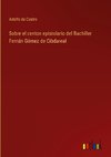 Sobre el centon epistolario del Bachiller Fernán Gómez de Cibdareal