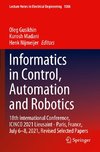 Informatics in Control, Automation and Robotics