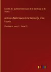 Archives historiques de la Saintonge et de l'Aunis