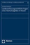 Landesverfassungsrechtliche Fragen eines Hochschulgeldes in Hessen