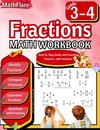 Fractions Math Workbook 3rd and 4th Grade