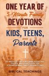 One Year of 5-Minute Family Devotions For Kids, Teens, And Parents