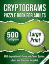 Cryptograms Puzzle Book For Adults