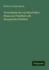 Verzeichniss der von Hirsch Herz Straus aus Frankfurt a.M. stammenden Familien