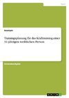 Trainingsplanung für das Krafttraining einer 31-jährigen weiblichen Person