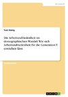 Die Arbeitszufriedenheit im demographischen Wandel. Wie sich Arbeitszufriedenheit für die Generation Y erreichen lässt