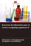 Exercices de laboratoire pour la chimie inorganique générale IV