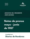 Notas de Prensa mayo a junio de 1987