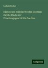 Dämon und Welt im Werden Goethes: Zweite Studie zur Erziehungsgeschichte Goethes