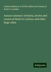 Annual summary of births, deaths and causes of death in London, and other large cities