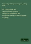 Zur Pathogenese der Geschwulstmetastasen: Inaugural-Abhandlung der medicinischen Facultät zu Erlangen vorgelegt