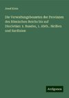 Die Verwaltungsbeamten der Provinzen des Römischen Reichs bis auf Diocletian: 1. Bandes, 1. Abth.. Sicilien und Sardinien