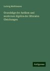 Grundzüge der Antiken und modernen Algebra der litteralen Gleichungen