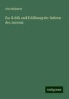 Zur Kritik und Erklärung der Satiren des Juvenal