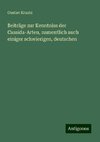 Beiträge zur Kenntniss der Cassida¿Arten, namentlich auch einiger schwierigen, deutschen