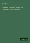 Cornelius Labeo; ein Beitrag zur Quellenkritik des Arnobius