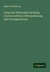 Cursus der Philosophie als streng wissenschaftlicher Weltanschauung und Lebensgestaltung