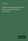 Über die Entstehung der Staedte der Alten, Komenverfassung und Synoikismus