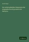 Zur antistrophischen Responsion der anapaestischen Hypermetra bei Aischylos