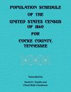 Population Schedule of the United States of 1860 for Cocke County, Tennessee