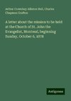 A letter about the mission to be held at the Church of St. John the Evangelist, Montreal, beginning Sunday, October 6, 1878