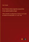 De la fistule vésico-vaginale proposition d'une sonde double-airigne