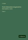 Traité élémentaire de géométrie descriptive, texte