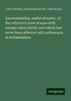 An examination, under atropine, of the refractive state of eyes with normal vision 20/20, and which had never been affected with asthenopia or inflammation