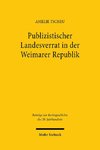 Publizistischer Landesverrat in der Weimarer Republik