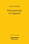 Privatautonomie als Argument