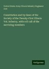 Constitution and by-laws of the Society of the Twenty-First Illinois Vol. Infantry, with roll call of the surviving members