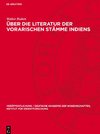 Über die Literatur der vorarischen Stämme Indiens