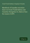 Handbook of Canadian excursion tours via Grank Trunk Railway and Canadian Navigation Co. Rates of fare for season of 1879