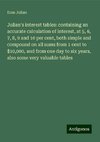 Julian's interest tables: containing an accurate calculation of interest, at 5, 6, 7, 8, 9 and 10 per cent, both simple and compound on all sums from 1 cent to $10,000, and from one day to six years, also some very valuable tables