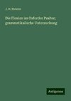 Die Flexion im Oxforder Psalter; grammatikalische Untersuchung