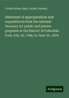 Statement of appropriations and expenditures from the national Treasury for public and private purposes in the District of Columbia, from July 16, 1790, to June 30, 1876