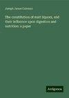 The constitution of malt liquors, and their influence upon digestion and nutrition: a paper