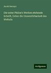 Die unter Philon's Werken stehende Schrift, Ueber die Unzerstörbarkeit des Weltalls