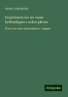 Experiences sur les roues hydrauliques a aubes planes