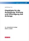 Farr, Checkliste 1 (Aufstellung, Prüfung und Offenlegung des Anhangs)