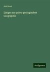 Einiges zur paleo-geologischen Geographie