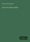 List of the birds of India