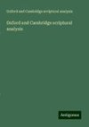 Oxford and Cambridge scriptural analysis