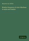 Relative frequency of color-blindness in males and females