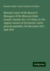 Biennial report of the Board of Managers of the Missouri State Lunatic Asylum No.1 at Fulton, to the regular session of the twenty-ninth general assembly, for the years 1875 and 1876