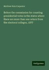 Before the commission for counting presidential votes in the states where there are more than one return from the electoral colleges, 1877